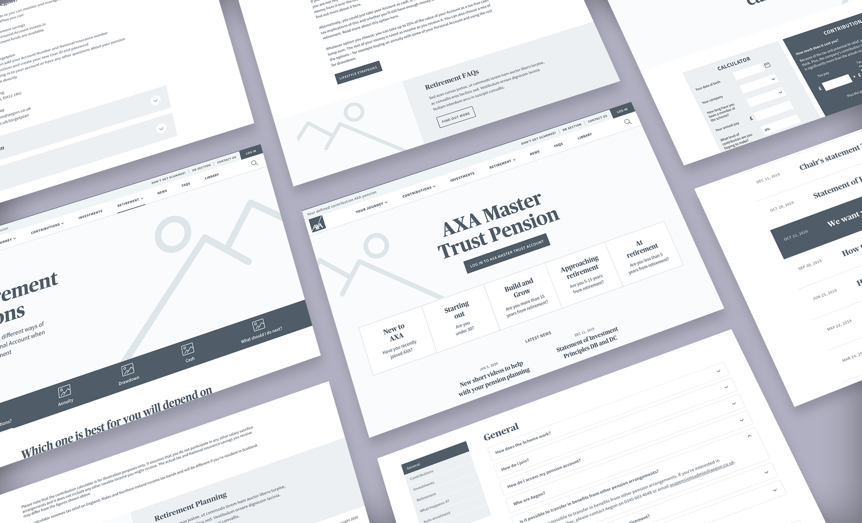 AXA-Wireframes